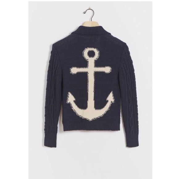 Anchors Away! Cableknit Cardigan NWT S - Picture 13 of 14